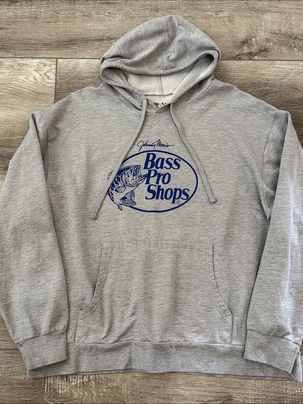 Bass Pro Shops Gray Crewneck Hoodie with Blue Logo
